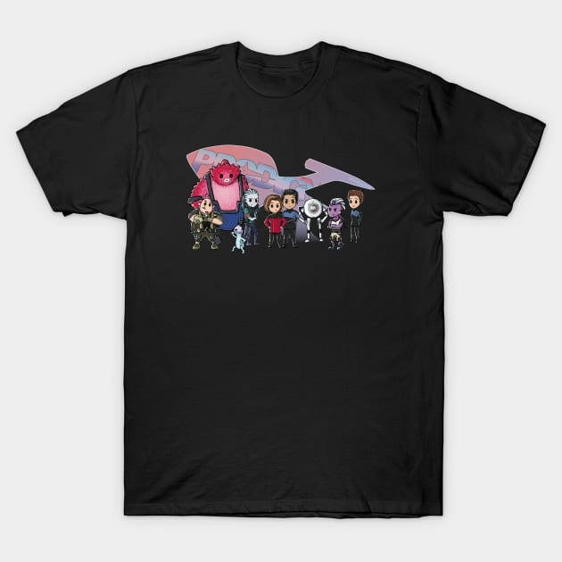 A Most Impressive Crew (Dark background) T-Shirt by Amalgam000